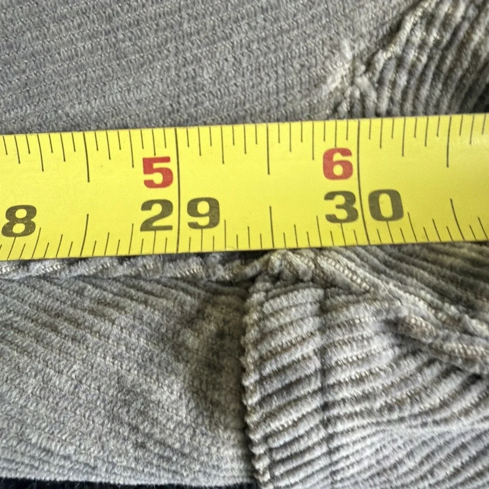 LL Bean Mens Corduroy Pants Straight Leg Standard Fit Grey Size 32X29